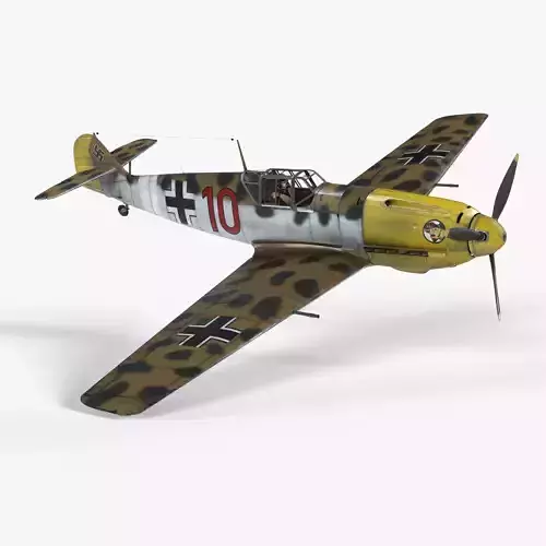 Messerschmitt BF109 German Fighter Airplane North Africa V1