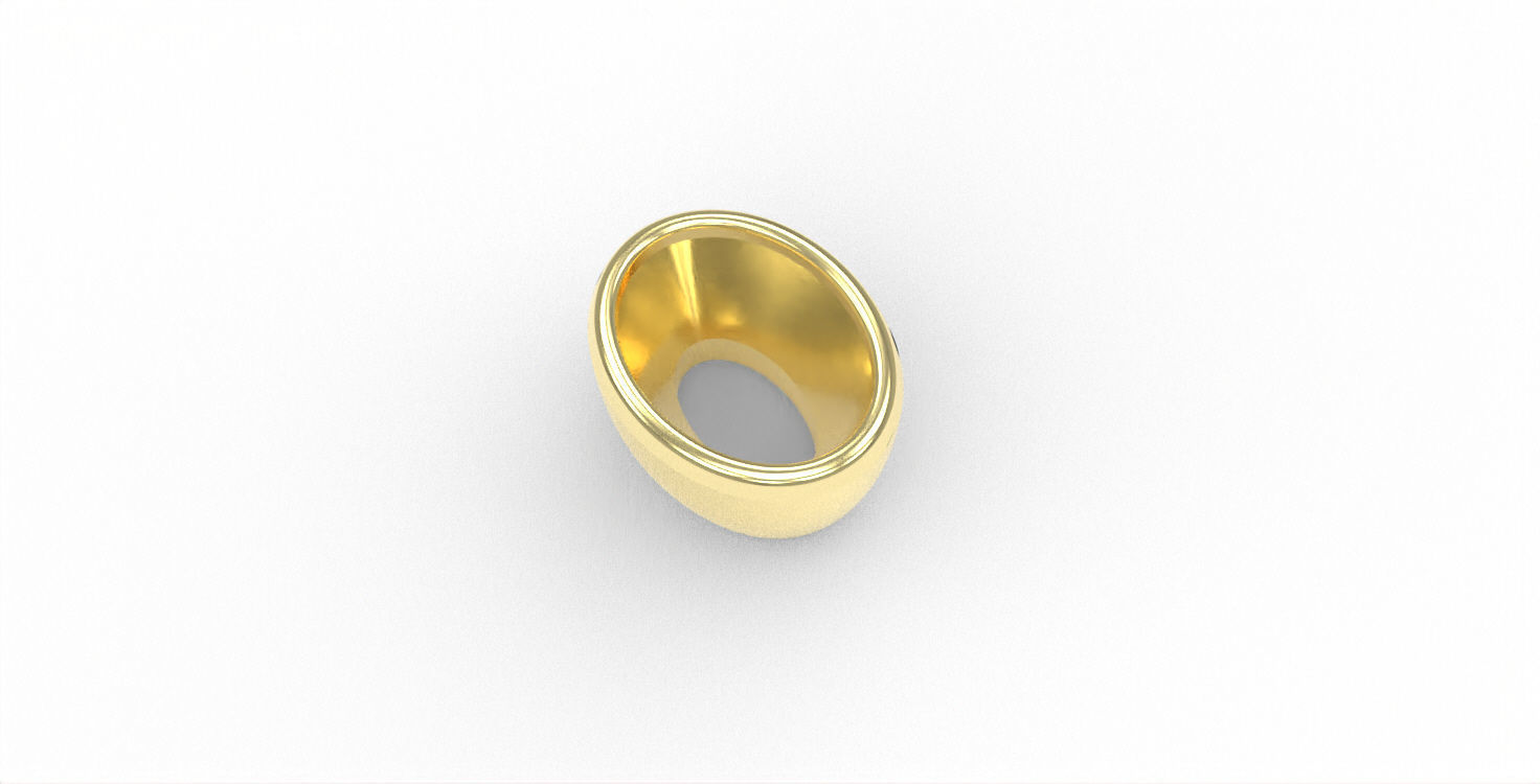 Ready-made Oval Cut Stone Setting Goldsmith Semi-finished 3D print model_2