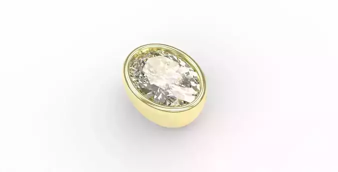 Ready-made Oval Cut Stone Setting Goldsmith Semi-finished 3D print model Ready-made Oval Cut Stone Setting Goldsmith Semi-finished 3D print model