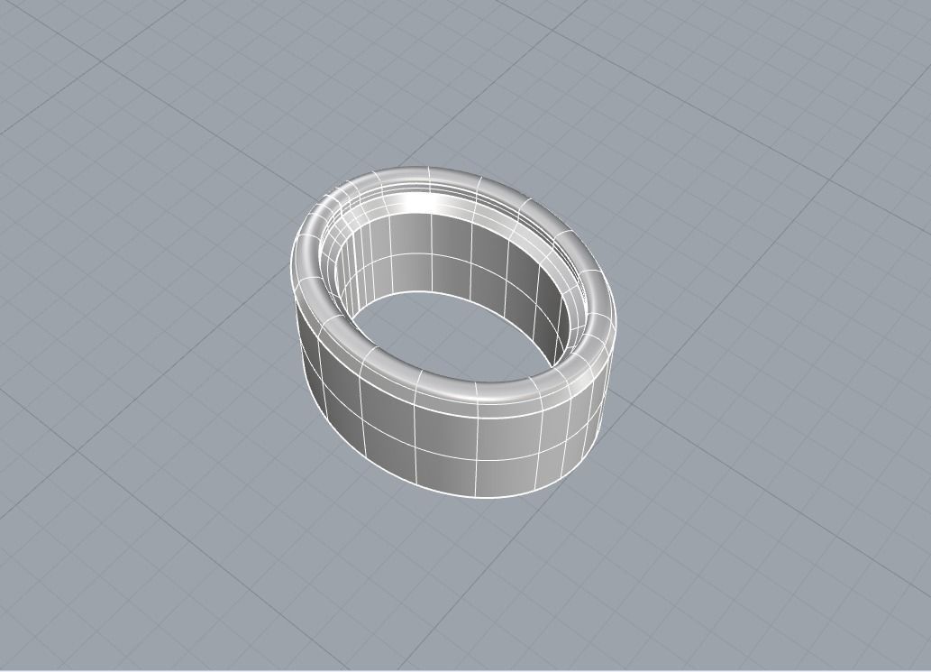 Ready-made Oval Cut Stone Setting Goldsmith Semi-finished 3D print model_2