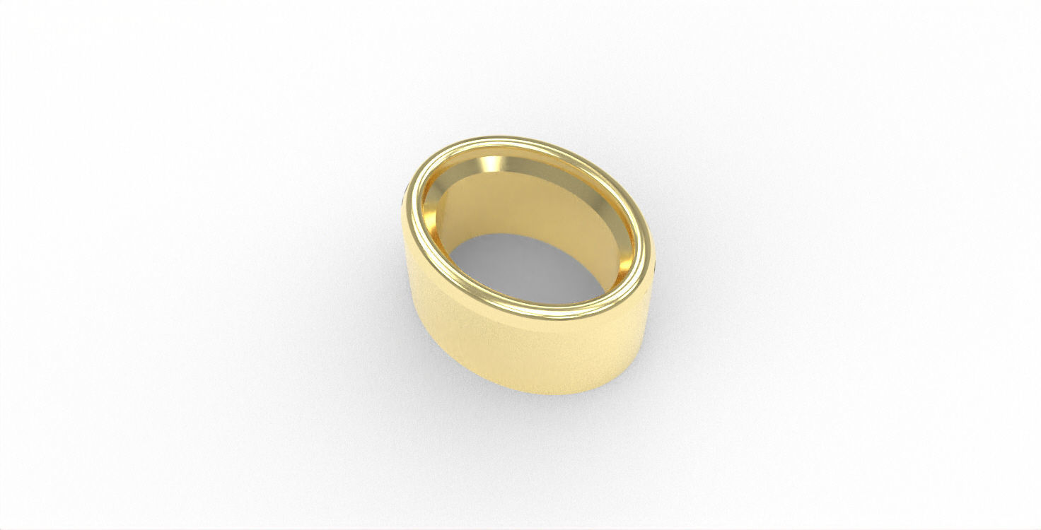 Ready-made Oval Cut Stone Setting Goldsmith Semi-finished 3D print model_1