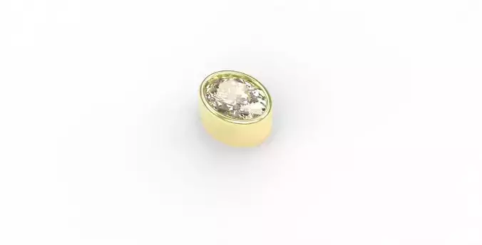 Ready-made Oval Cut Stone Setting Goldsmith Semi-finished 3D print model