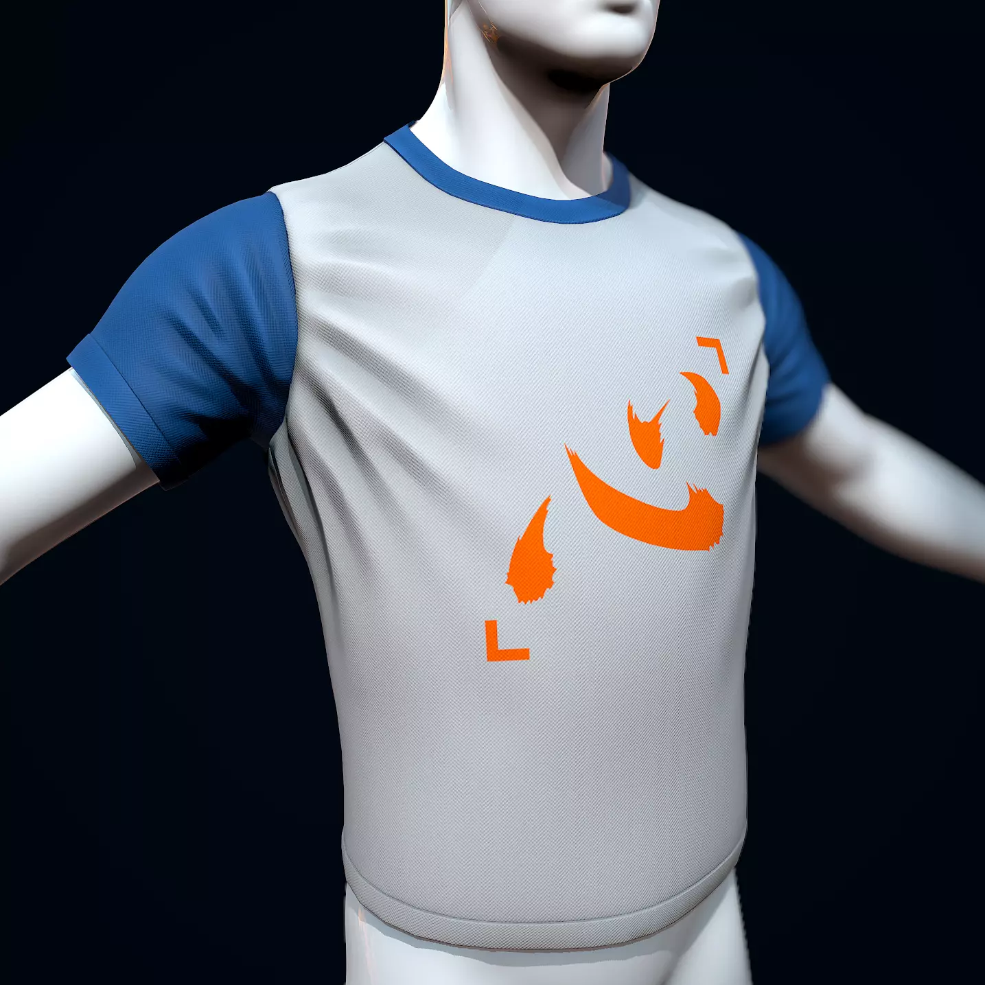 Isaac Netero T-shirt Low-poly 3D model_0