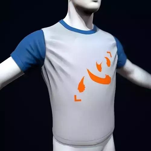 Isaac Netero T-shirt Low-poly 3D model