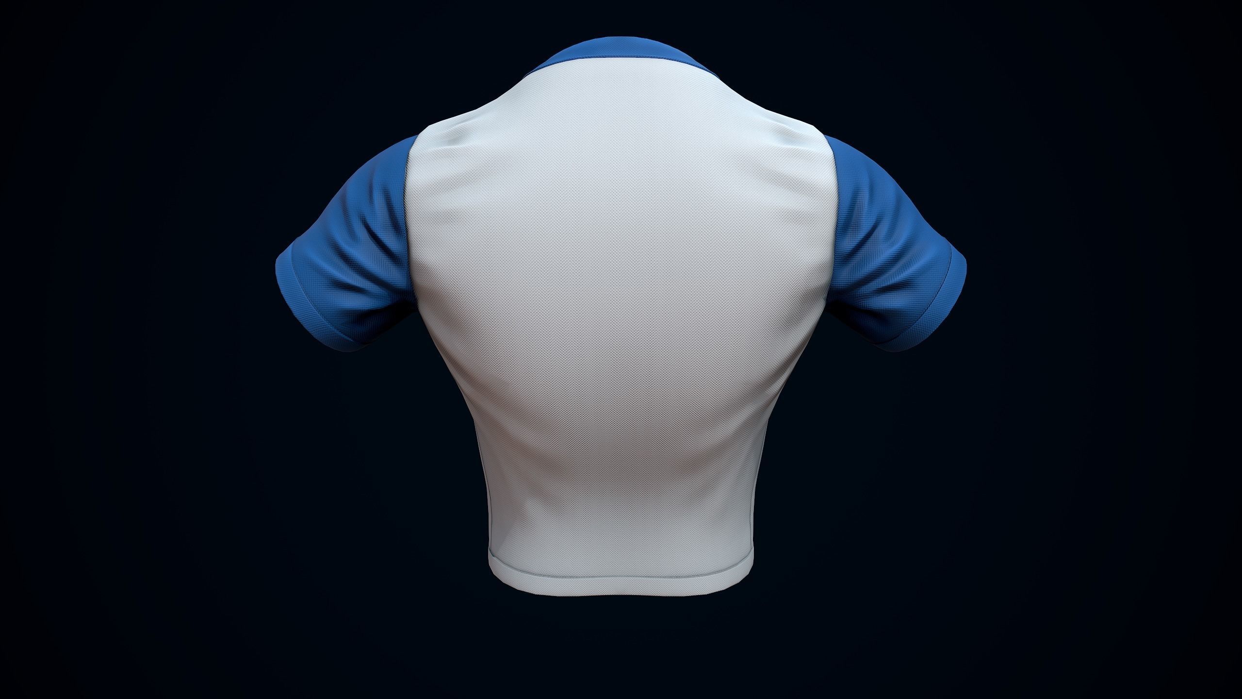 Isaac Netero T-shirt Low-poly 3D model_6