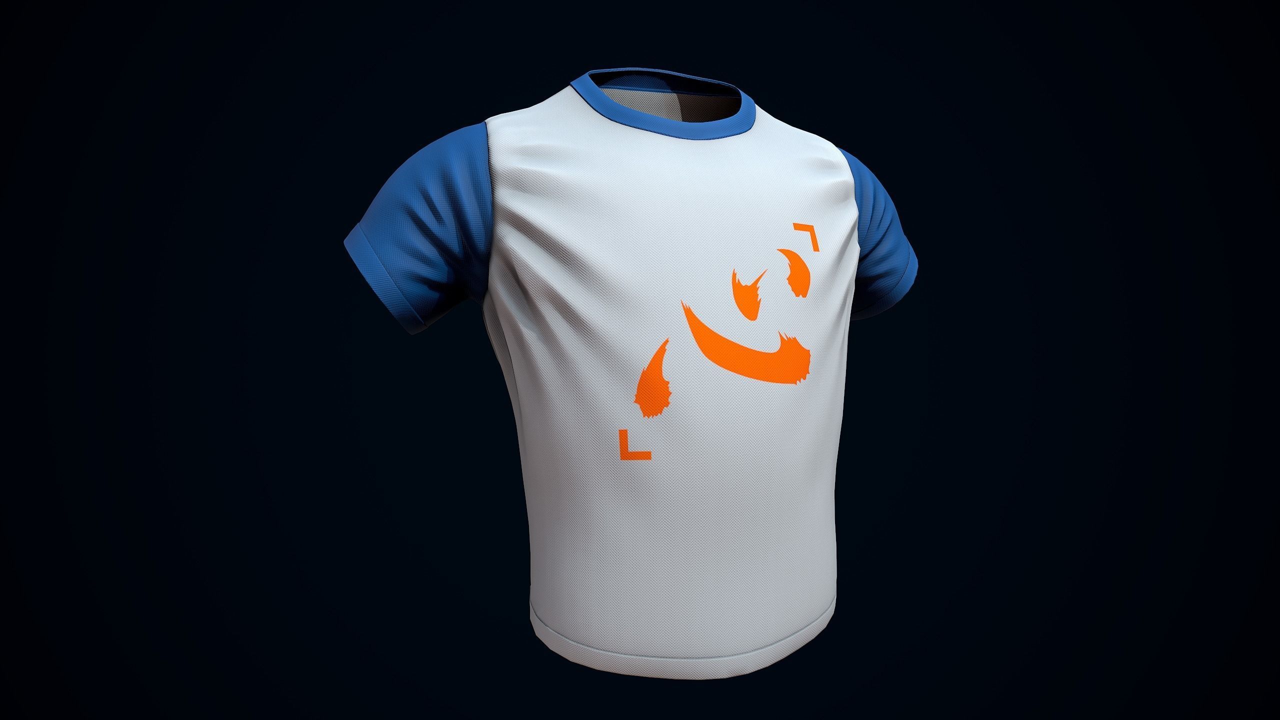 Isaac Netero T-shirt Low-poly 3D model_7