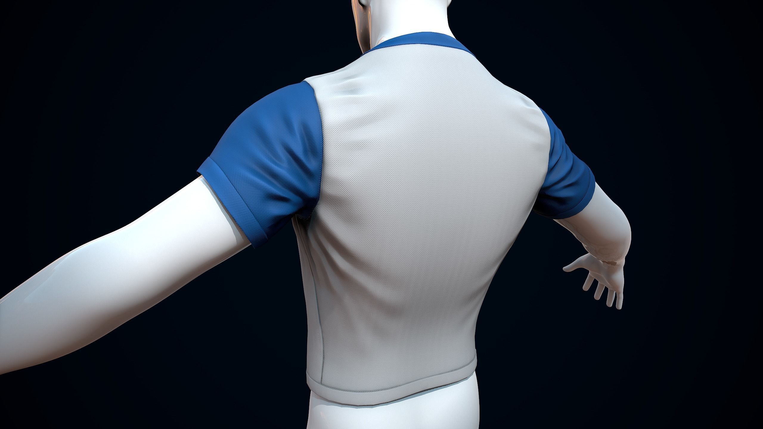 Isaac Netero T-shirt Low-poly 3D model_9