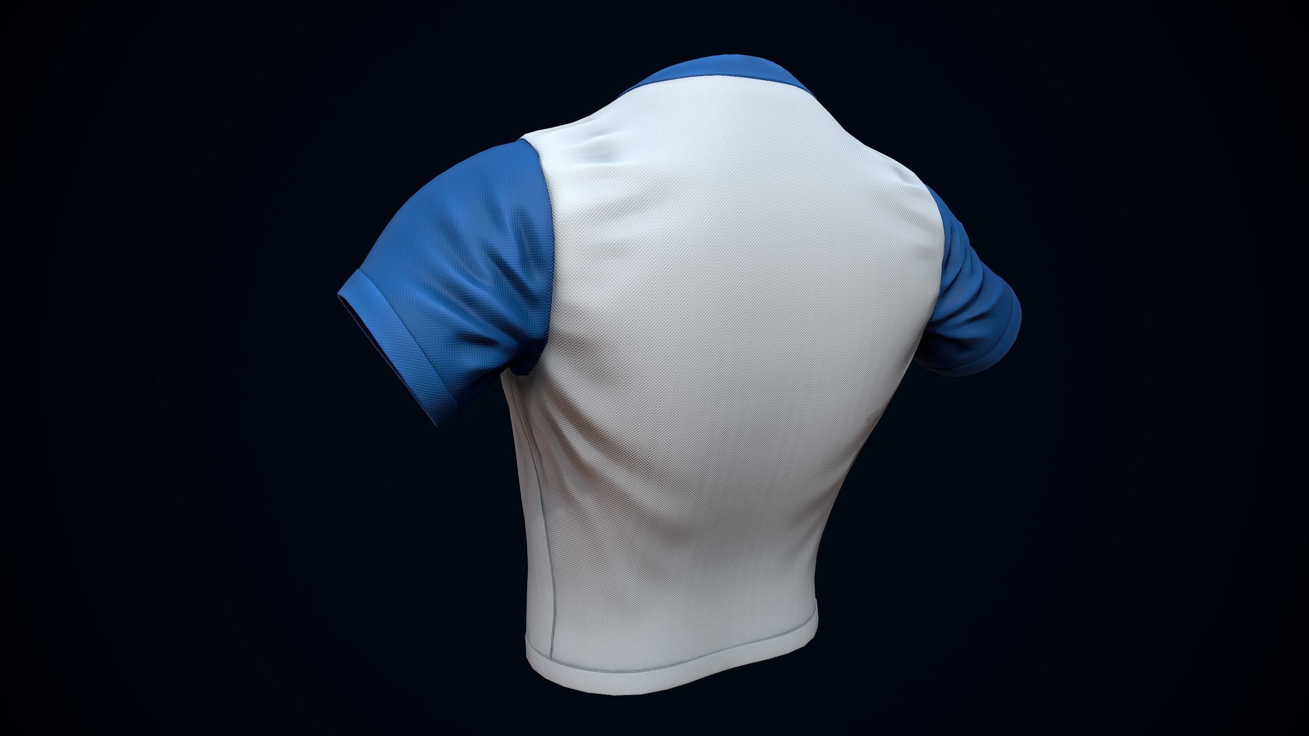 Isaac Netero T-shirt Low-poly 3D model_8