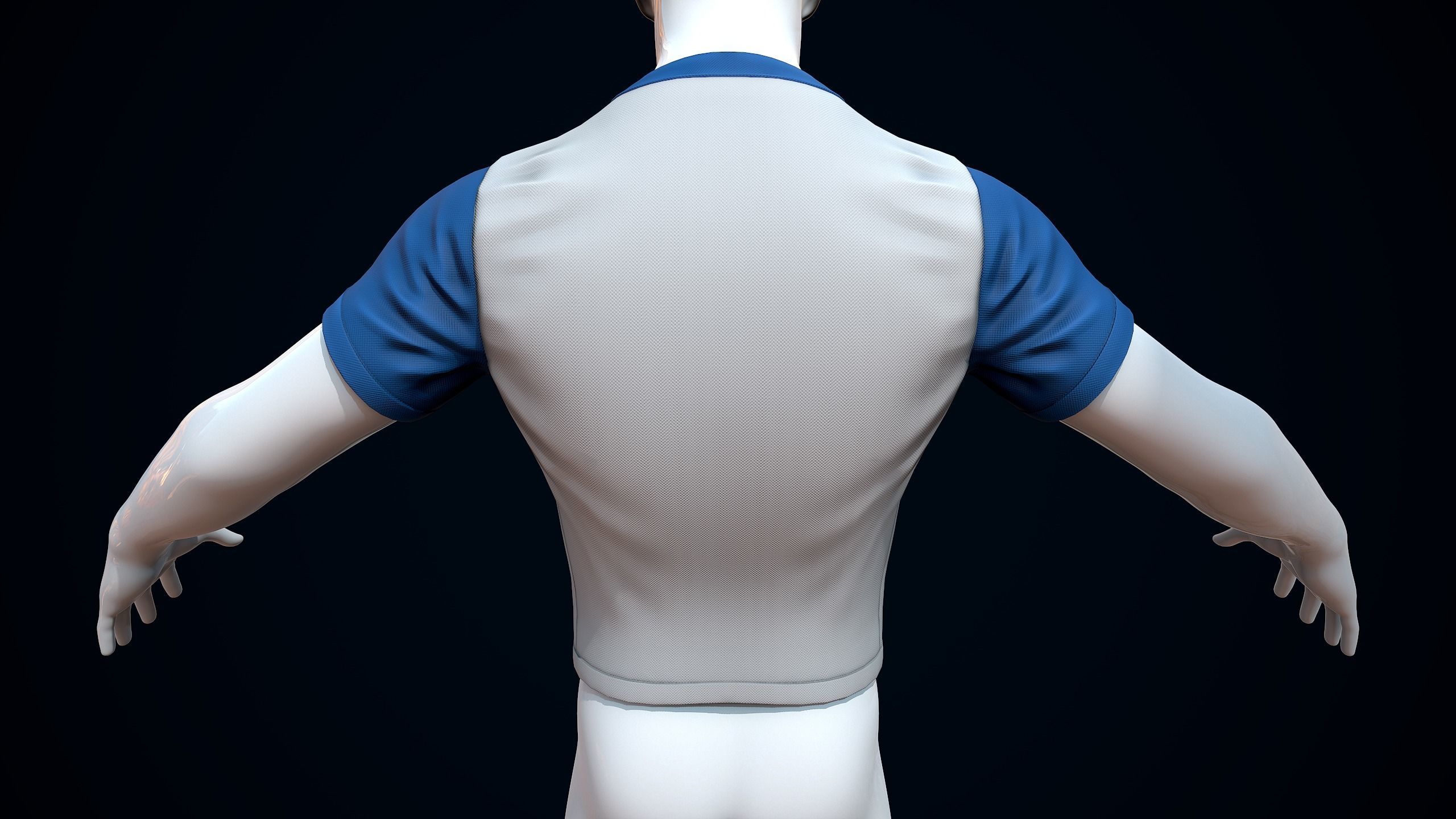 Isaac Netero T-shirt Low-poly 3D model_4