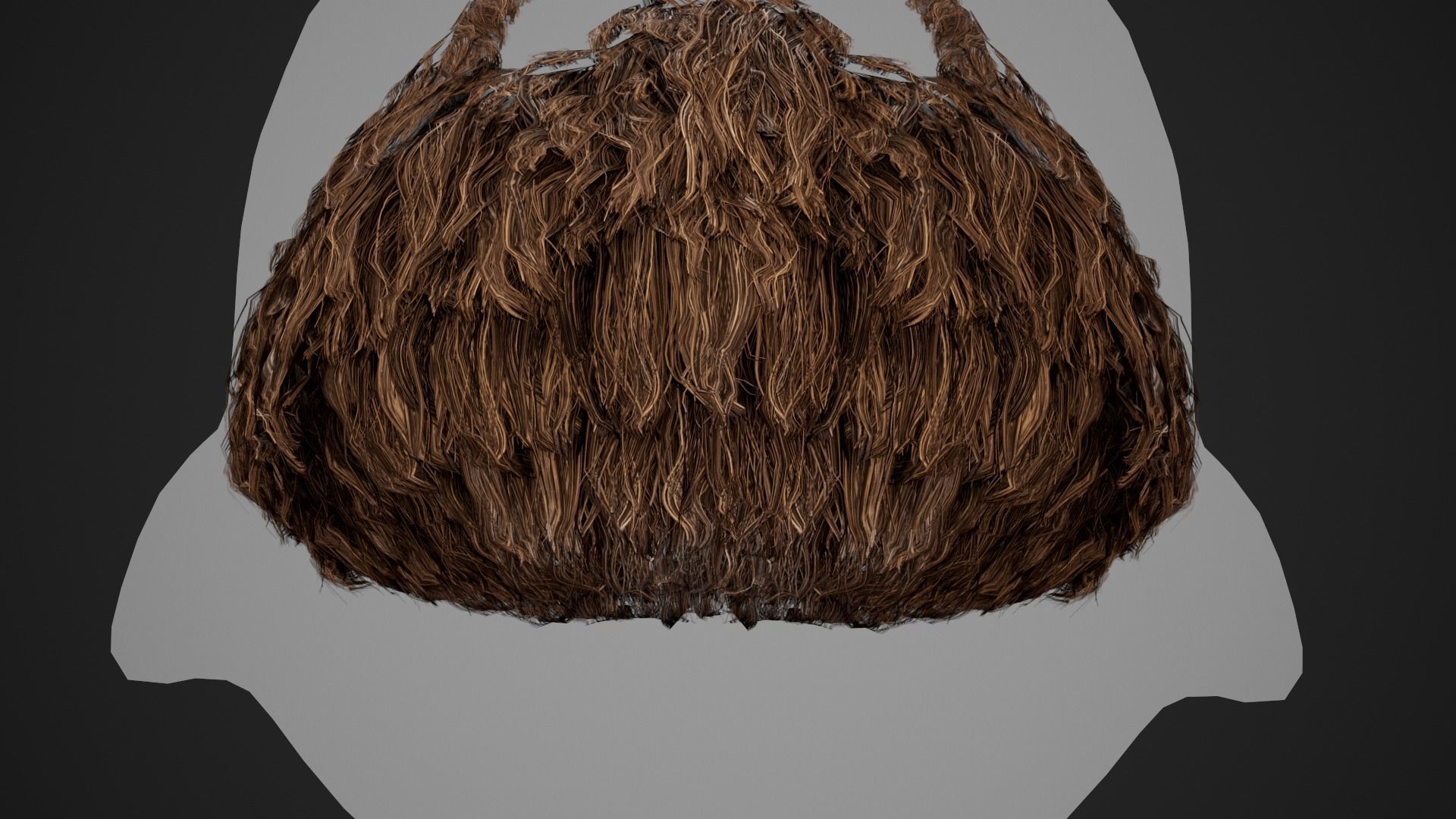 Facial Hair Cards Style 2 - Full Beard 2 Low-poly 3D model_10