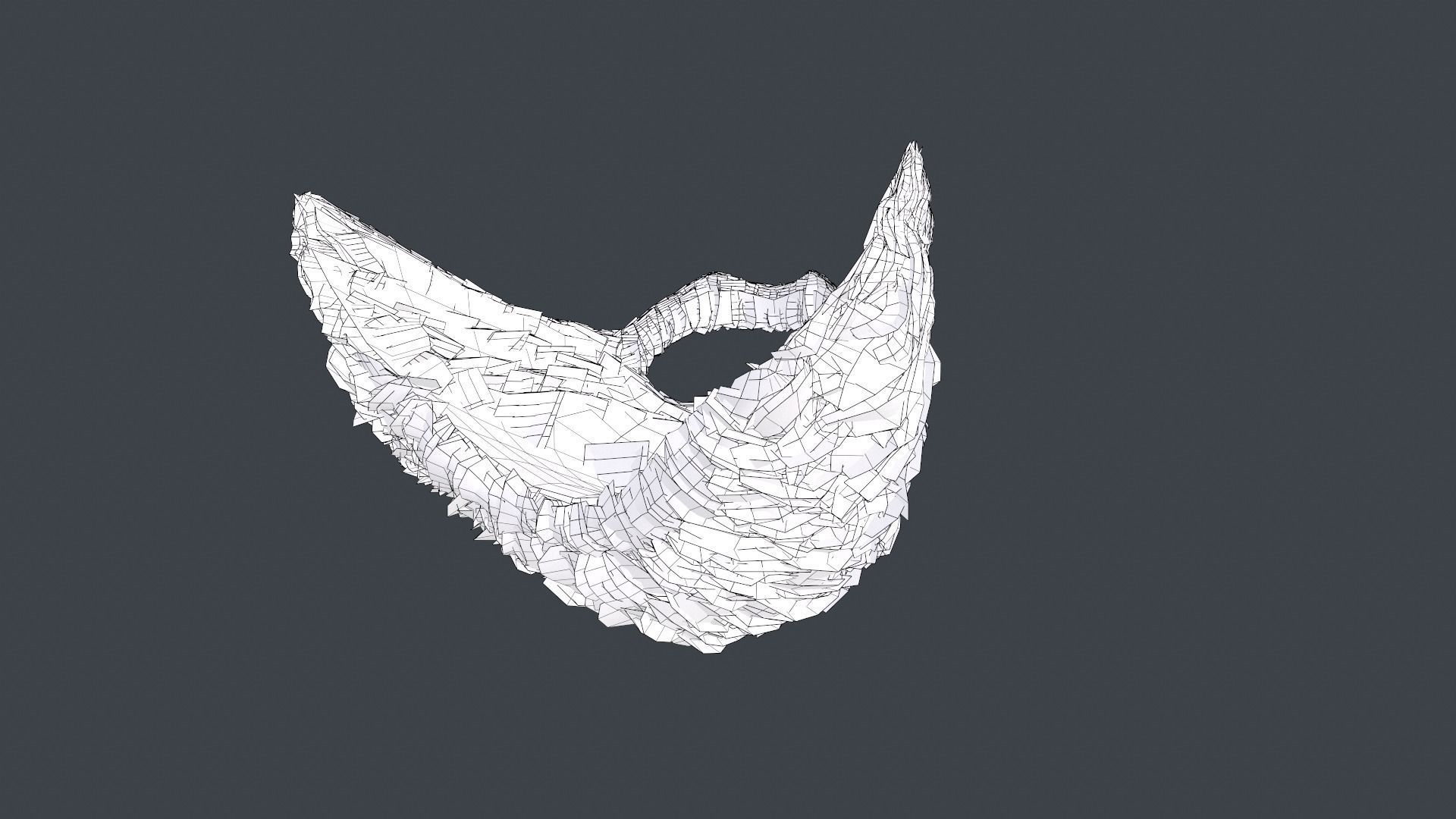 Facial Hair Cards Style 2 - Full Beard 2 Low-poly 3D model_23