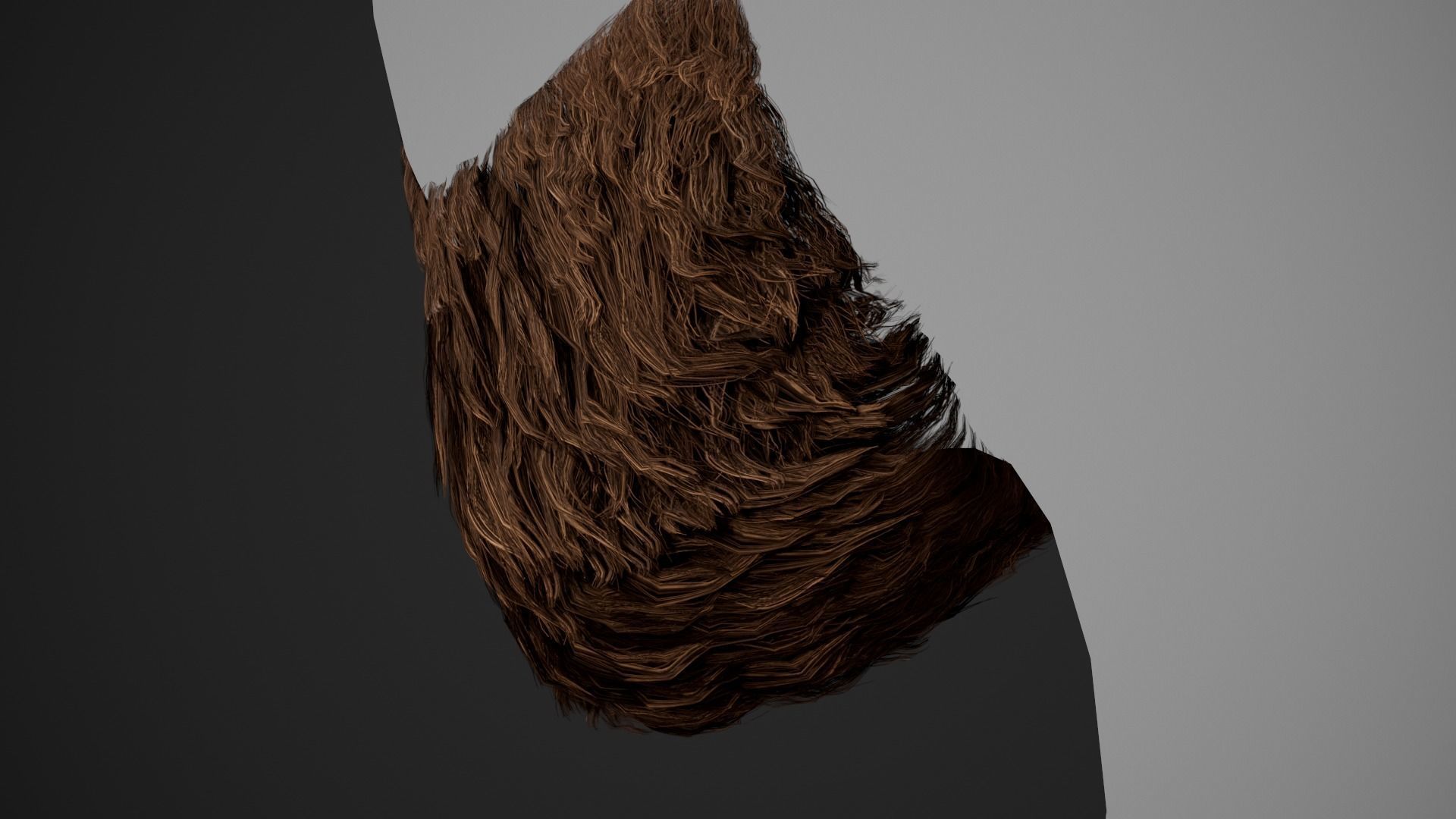 Facial Hair Cards Style 2 - Full Beard 2 Low-poly 3D model_11