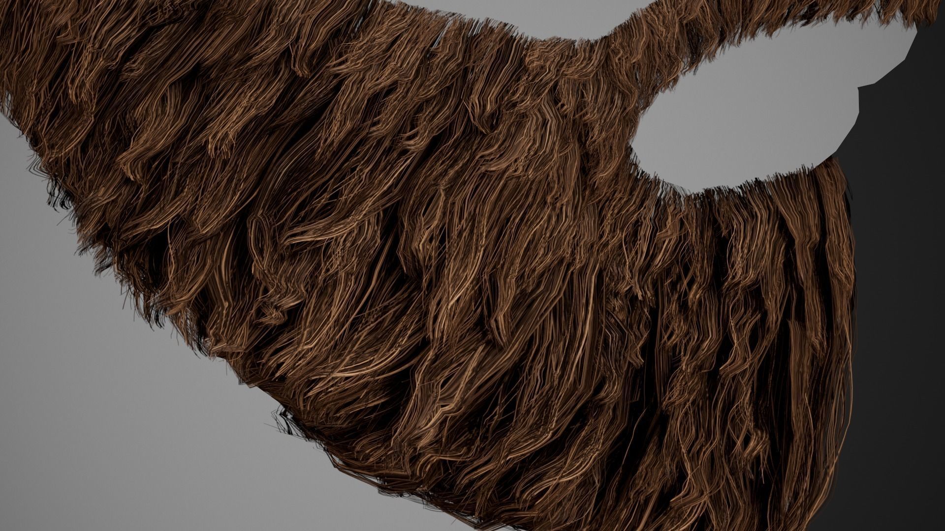 Facial Hair Cards Style 2 - Full Beard 2 Low-poly 3D model_9