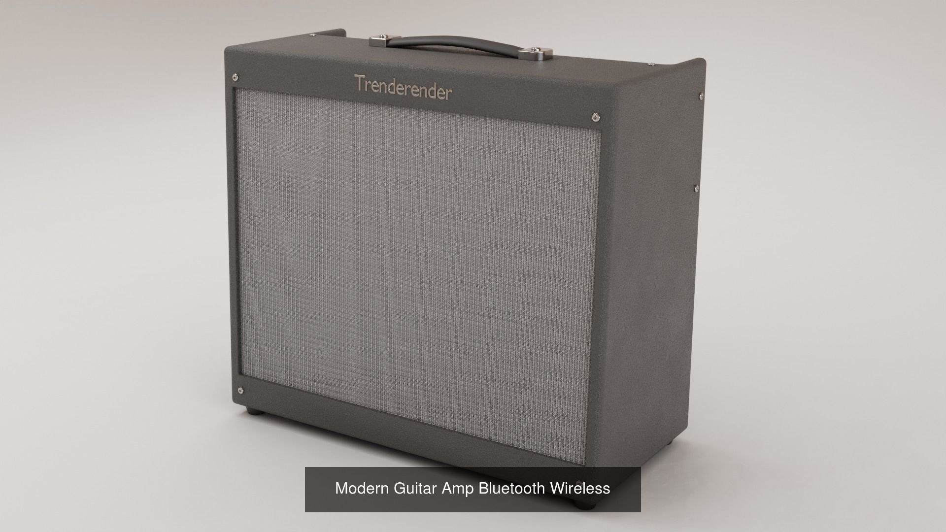 Bass Guitar with Amp and Stand 3D Model Collection_3