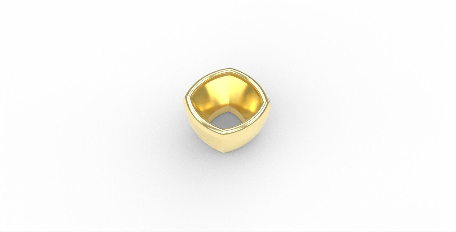Ready-made Cushion Cut Stone Setting Goldsmith Semi-finished 3D print model_1