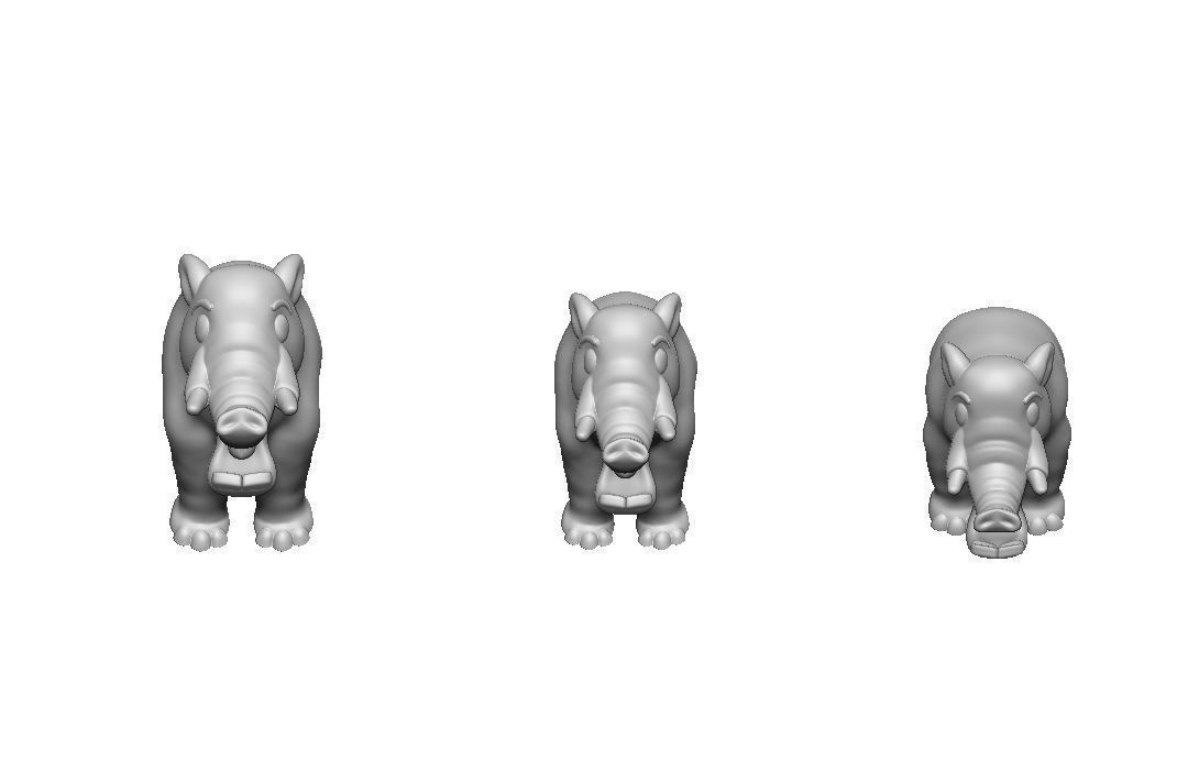 Platybelodon Toy 3D print model_17