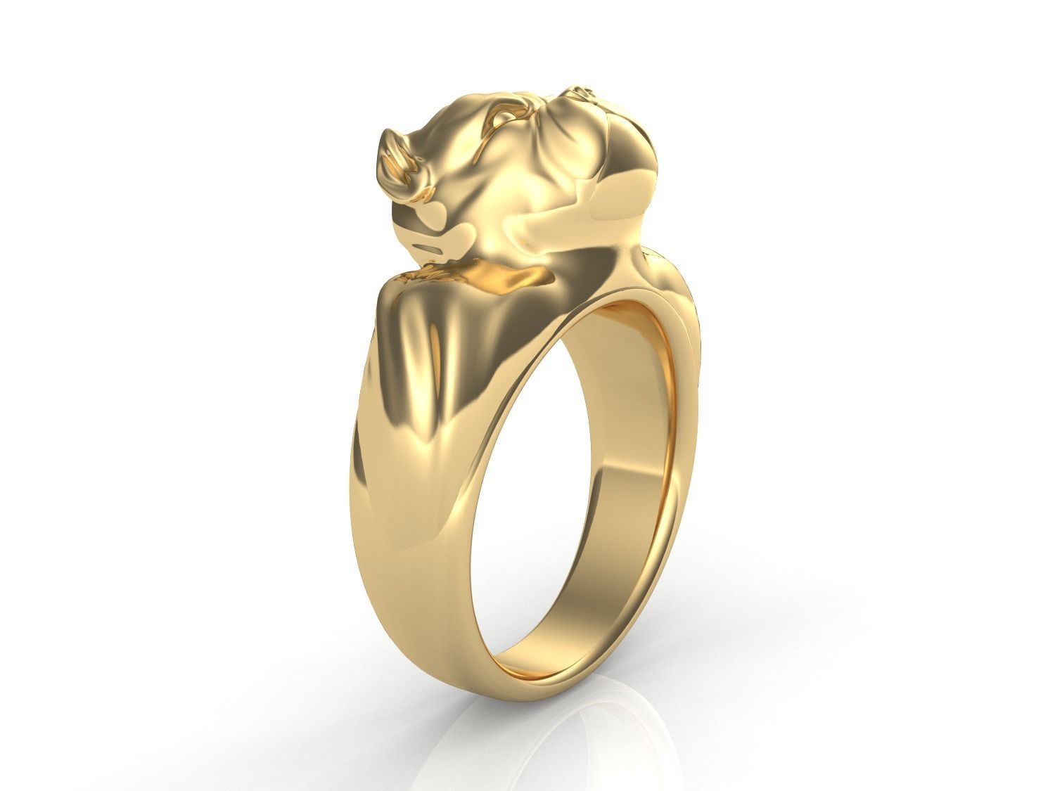 Pitbull Ring 3D print model_1