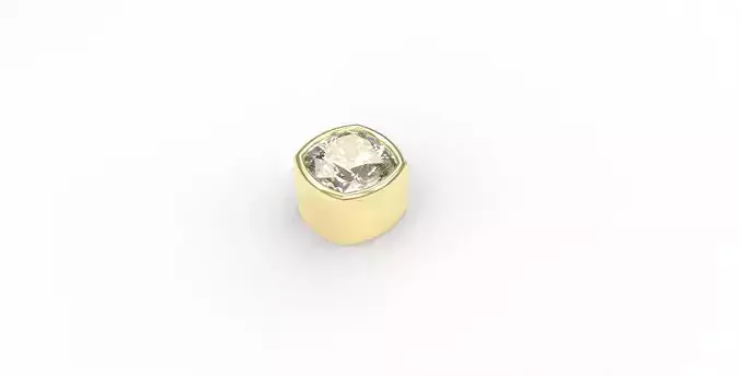 Ready-made Cushion Cut Stone Setting Goldsmith Semi-finished 3D print model