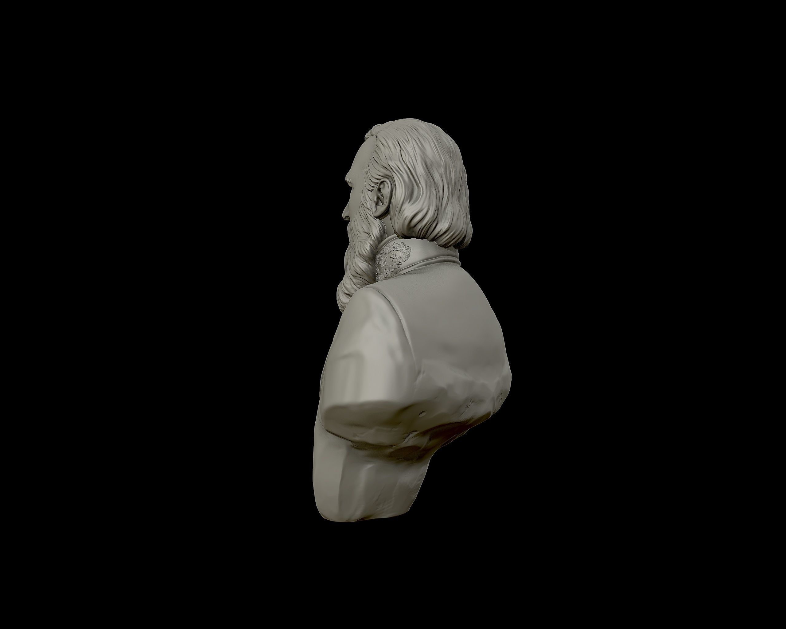 General James Longstreet bust sculpture 3D print model_19