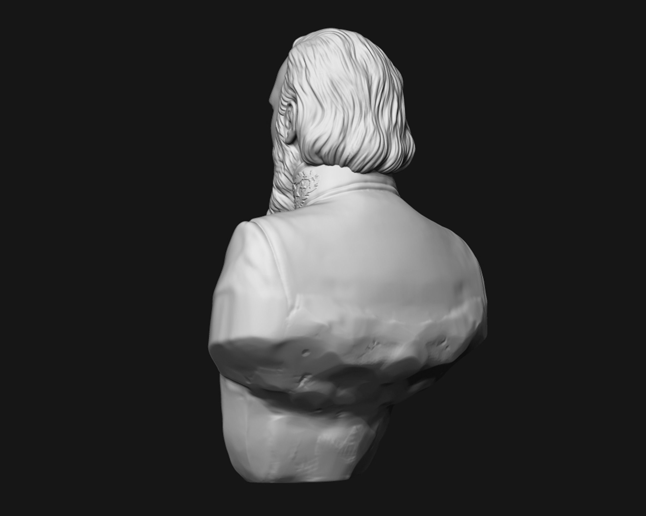 General James Longstreet bust sculpture 3D print model_9