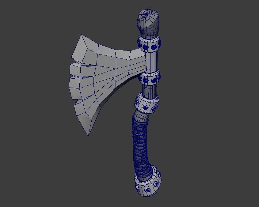 AXE Game Asset low poly 3D model  Low-poly 3D model_29