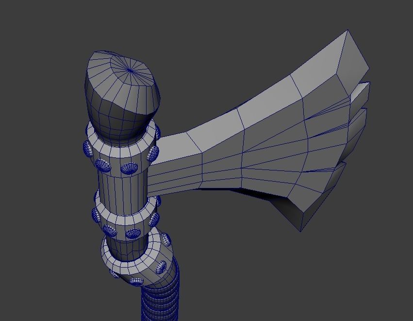 AXE Game Asset low poly 3D model  Low-poly 3D model_27