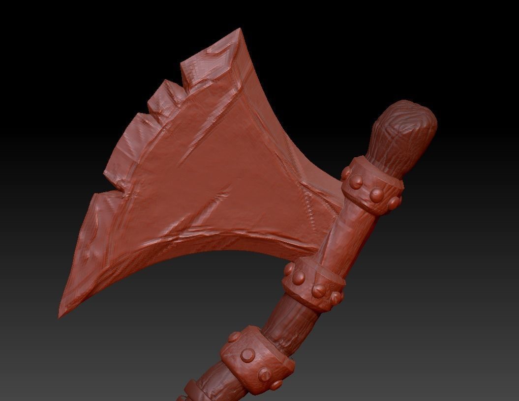 AXE Game Asset low poly 3D model  Low-poly 3D model_14