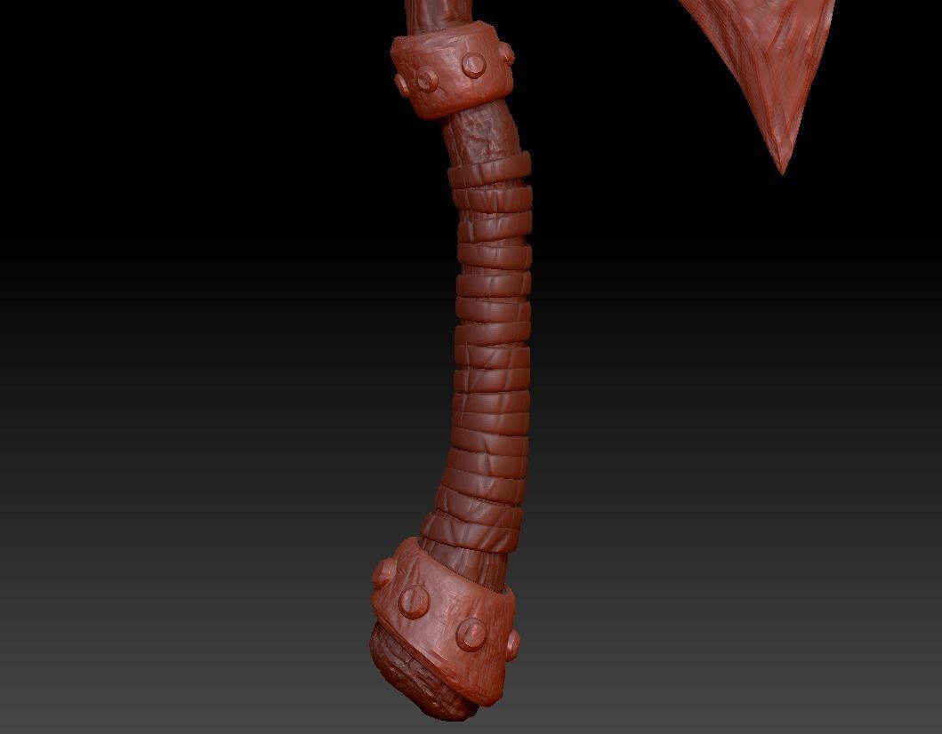 AXE Game Asset low poly 3D model  Low-poly 3D model_11