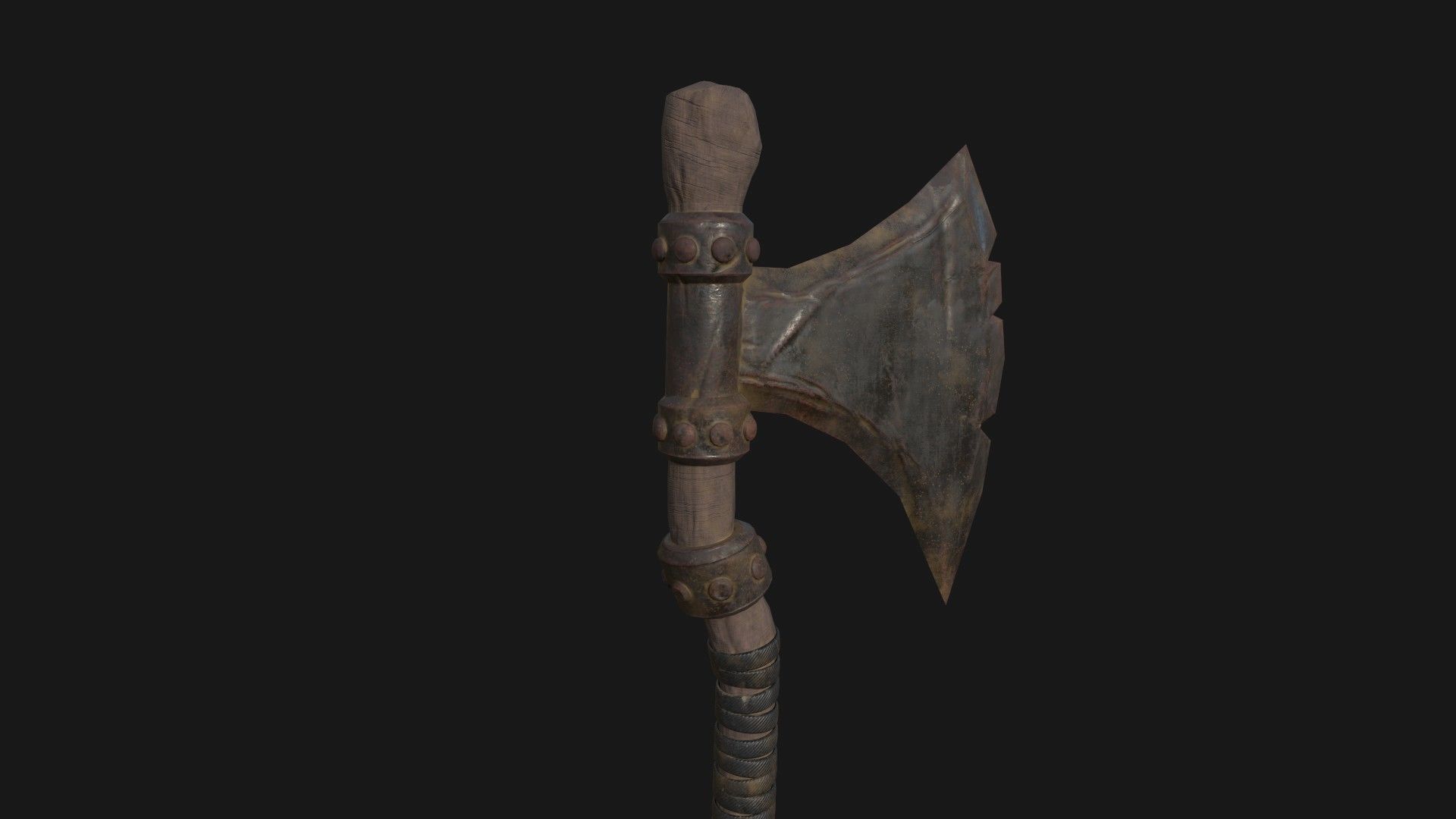 AXE Game Asset low poly 3D model  Low-poly 3D model_6