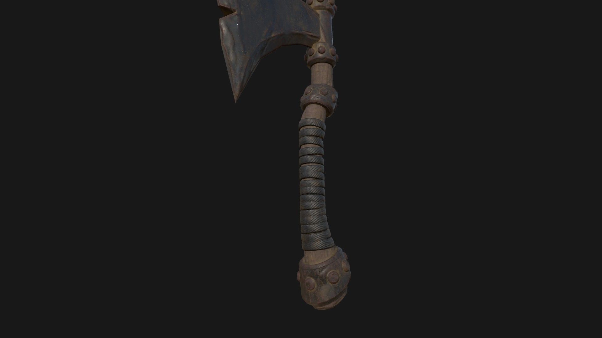 AXE Game Asset low poly 3D model  Low-poly 3D model_3