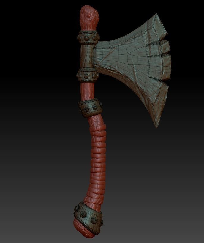 AXE Game Asset low poly 3D model  Low-poly 3D model_15