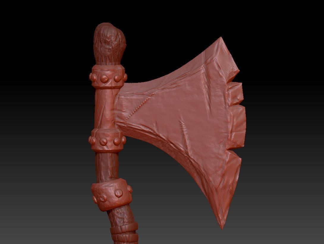 AXE Game Asset low poly 3D model  Low-poly 3D model_10