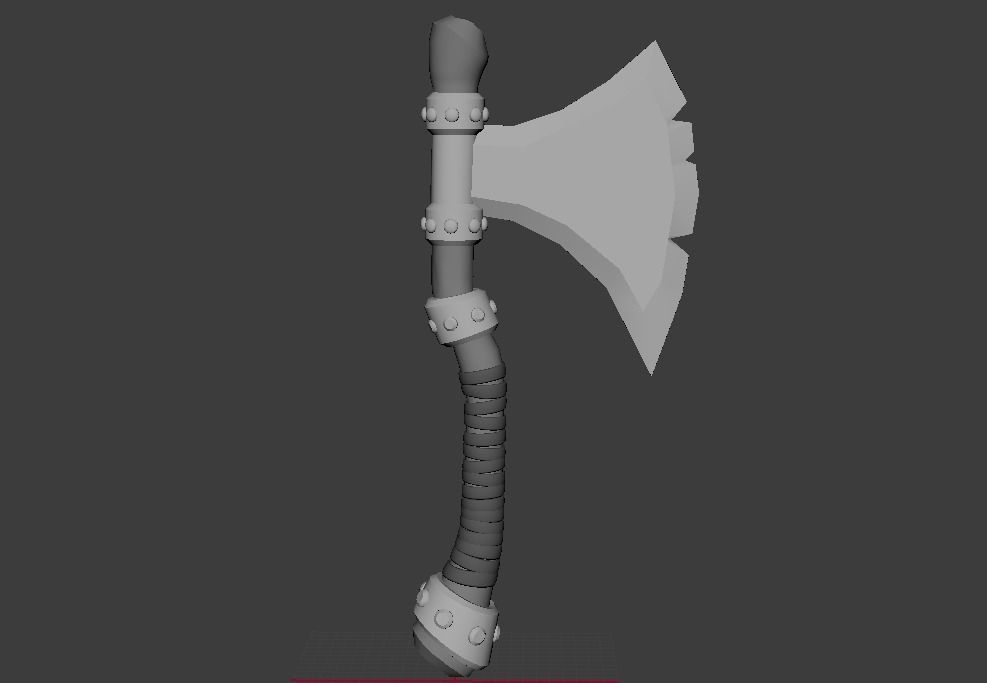 AXE Game Asset low poly 3D model  Low-poly 3D model_18
