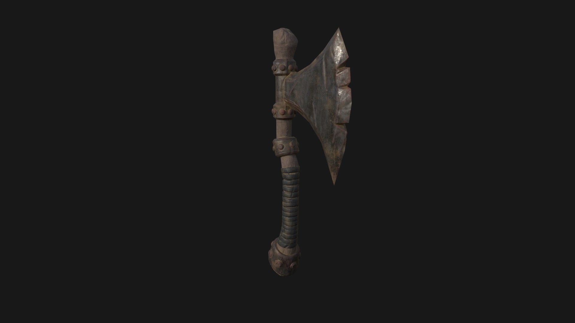AXE Game Asset low poly 3D model  Low-poly 3D model_1