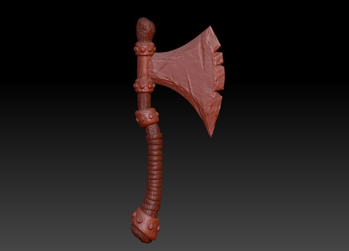 AXE Game Asset low poly 3D model  Low-poly 3D model_9