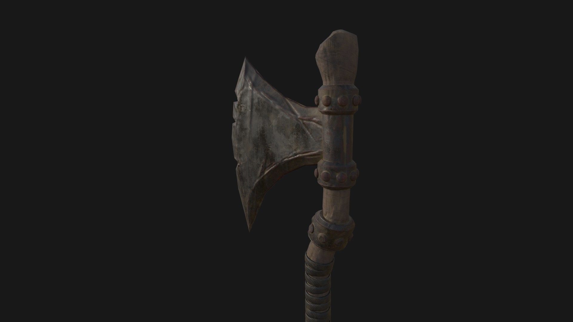 AXE Game Asset low poly 3D model  Low-poly 3D model_5