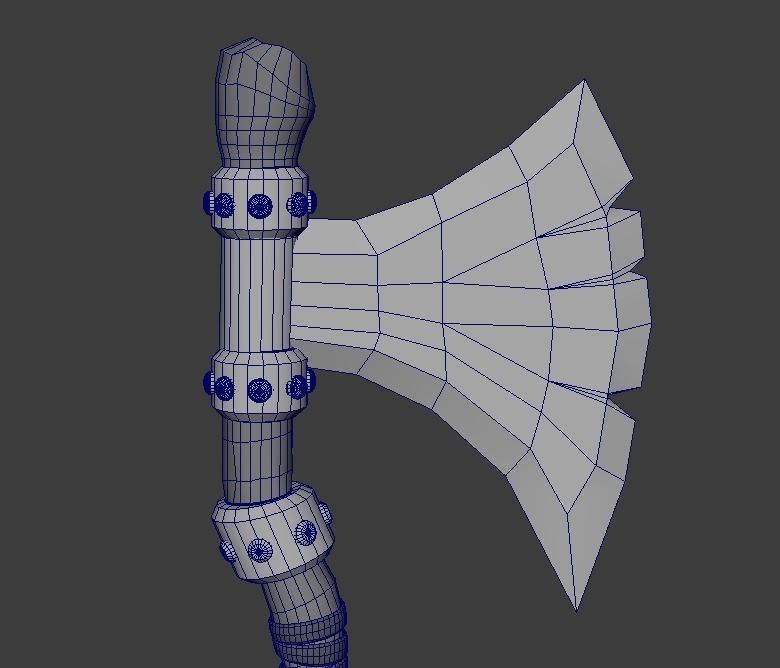 AXE Game Asset low poly 3D model  Low-poly 3D model_26