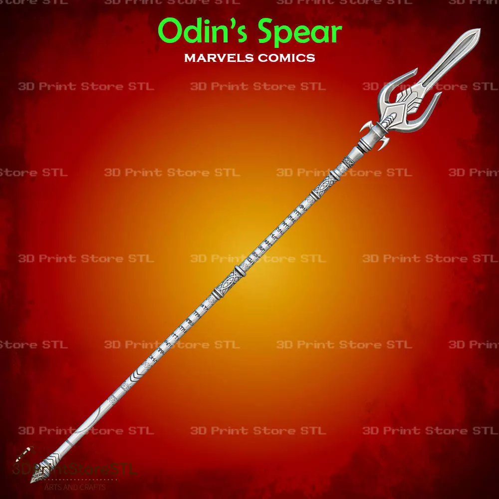 Odins Spear Cosplay Marvels Comics - STL File 3D print model_0