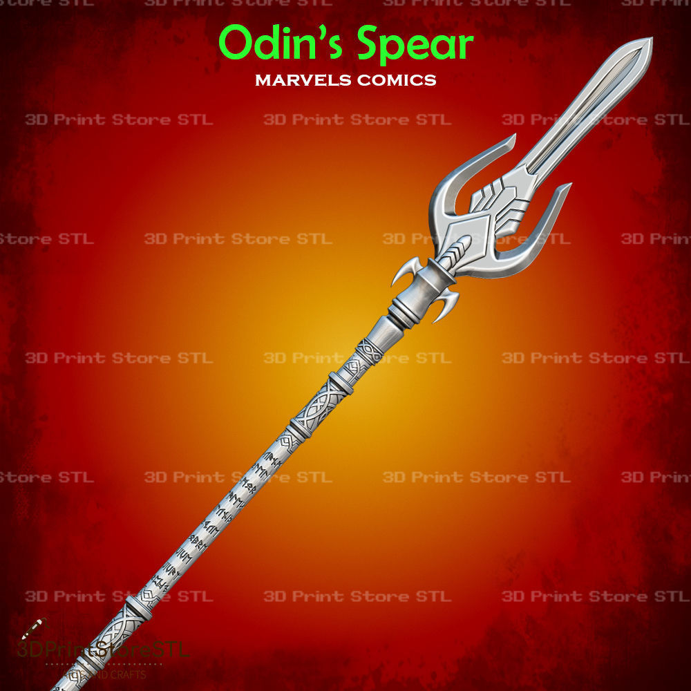 Odins Spear Cosplay Marvels Comics - STL File 3D print model_1