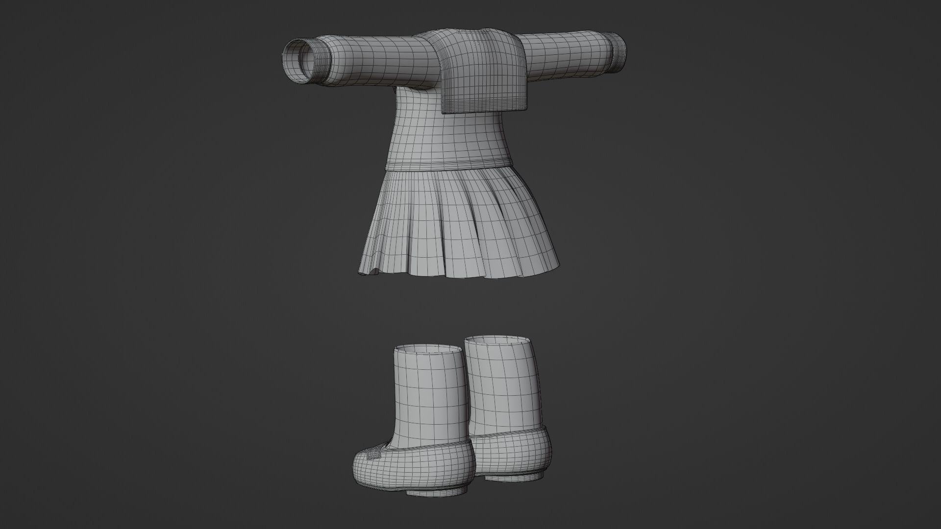 Chibi Japanese School Uniform 7 3D model_18