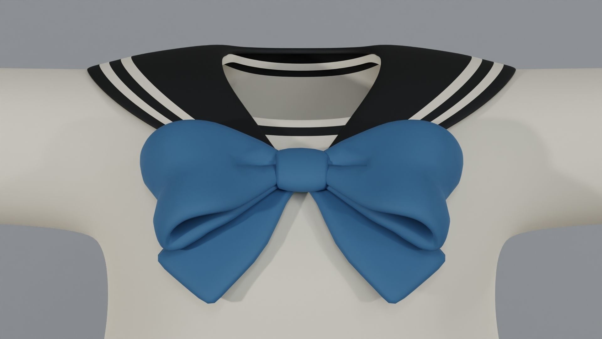 Chibi Japanese School Uniform 7 3D model_10