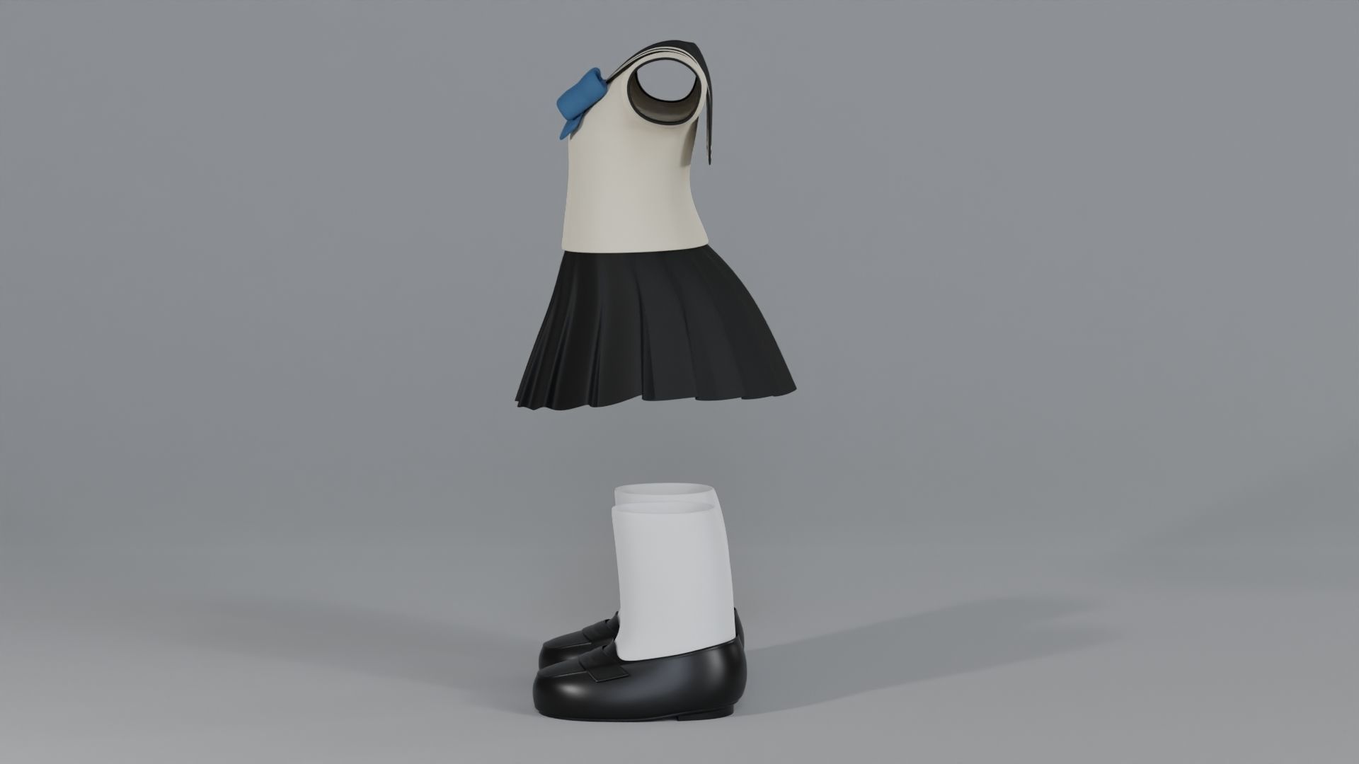 Chibi Japanese School Uniform 7 3D model_8