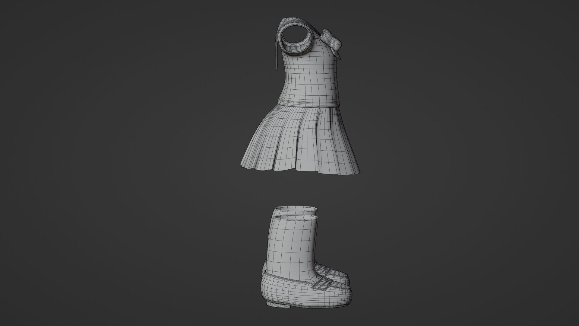 Chibi Japanese School Uniform 7 3D model_15