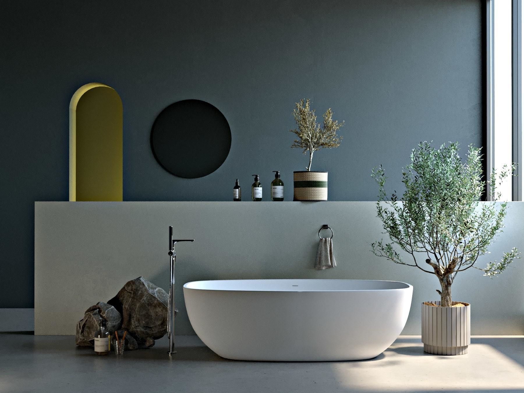 Classic Bathroom Scene 3D model_4