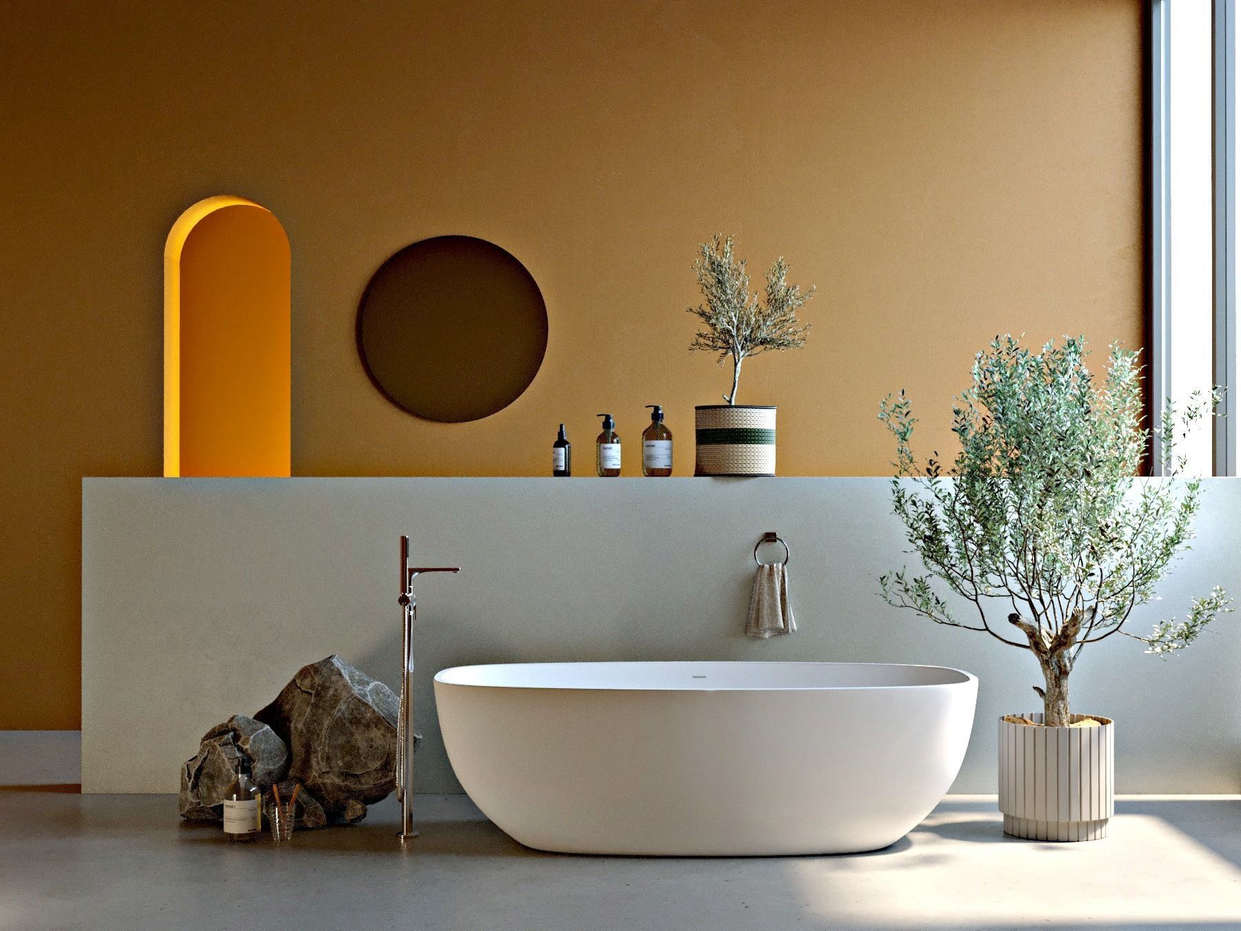 Classic Bathroom Scene 3D model_1