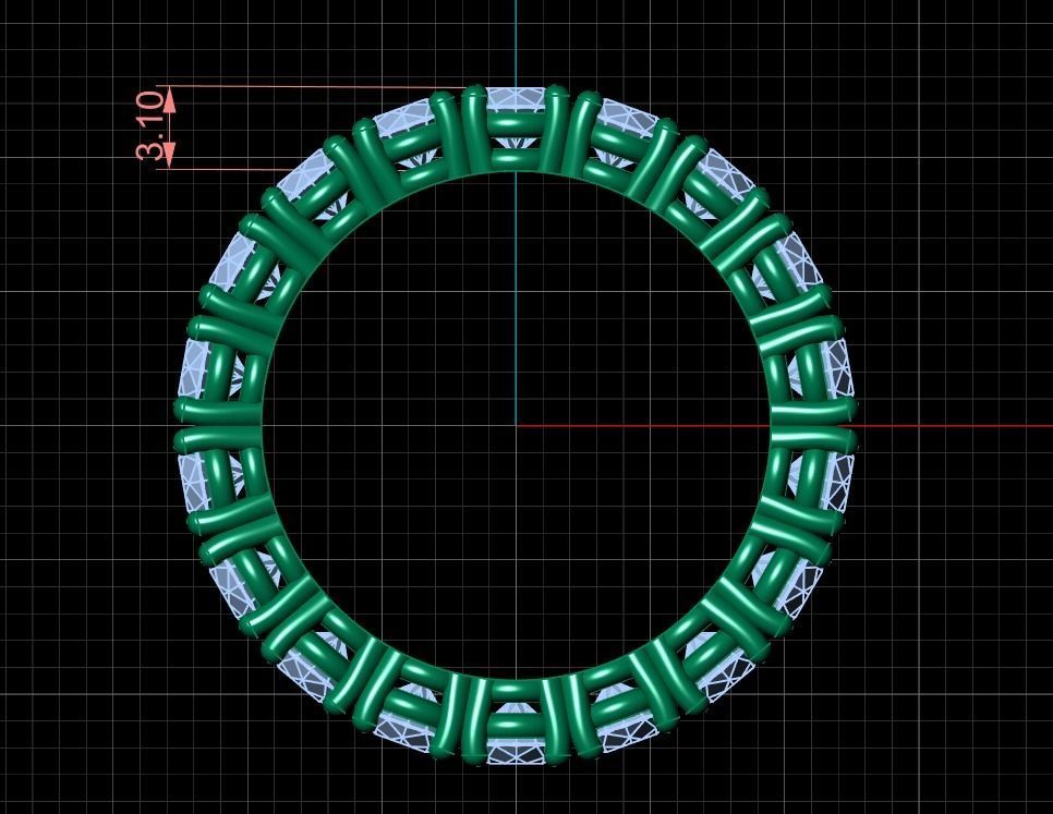 Eternity Rings  Collection All Sizes 001 3D print model_2