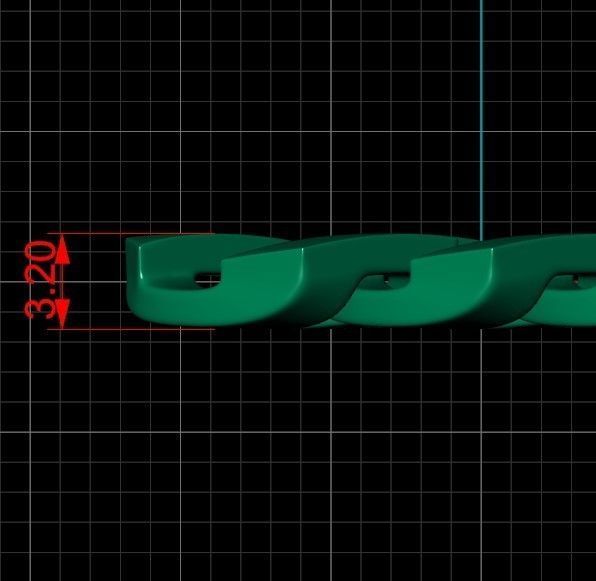 Link of chain  3D print model_3