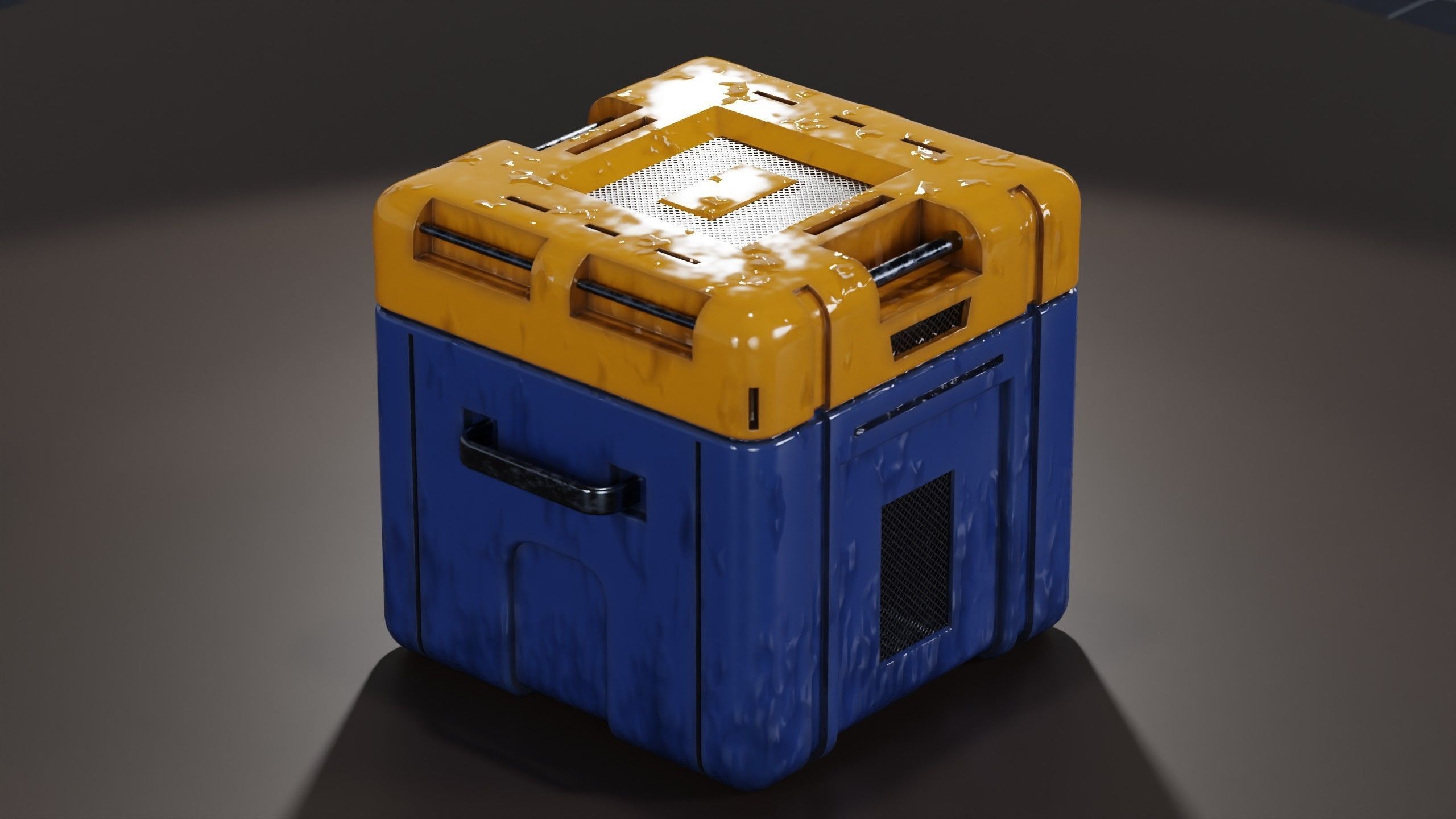 sci fi box low poly pbr texture Low-poly 3D model_1