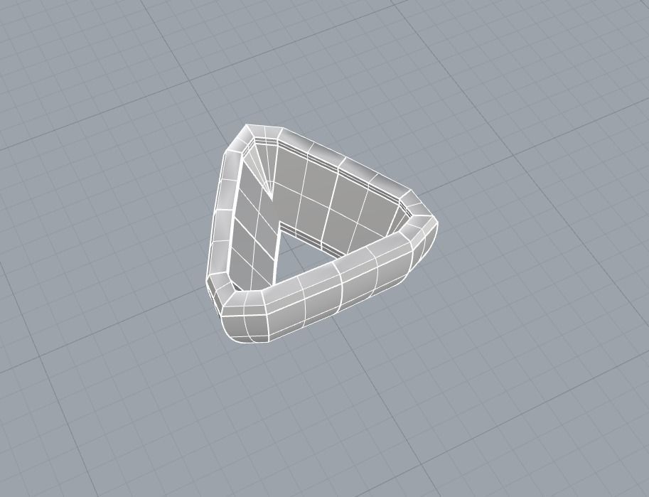 Ready-made Trillion Cut Stone Setting Goldsmith Semi-finished 3D print model_3