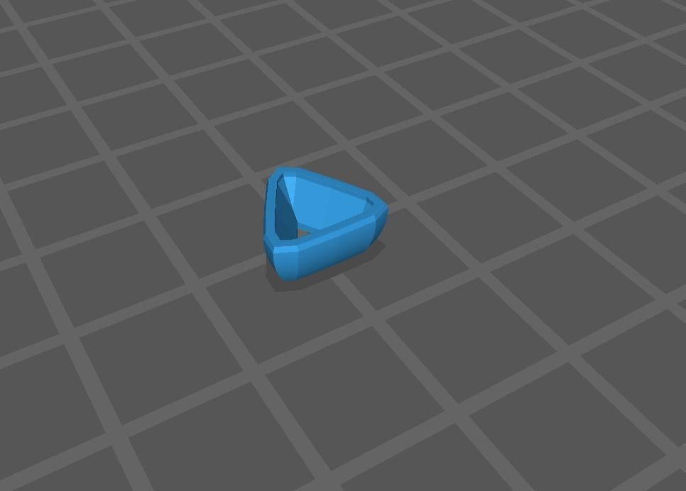 Ready-made Trillion Cut Stone Setting Goldsmith Semi-finished 3D print model_2